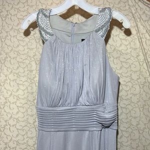 Sparkly, Silver, Floor Length Prom Dress!